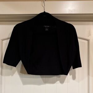White House Black Market Elegant Black Bolero Small